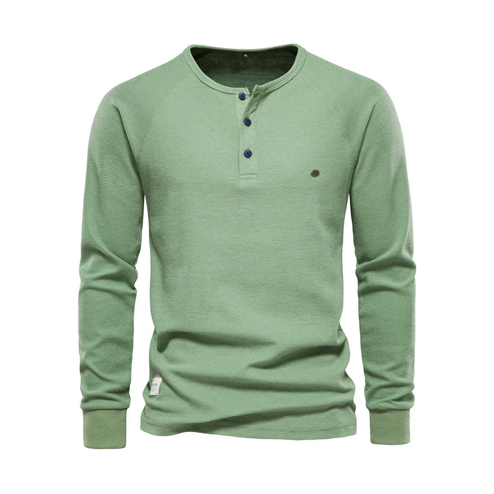 Comfortabel heren shirt met lange mouwen en ronde hals. Veelzijdig kledingstuk voor casual herenmode, hele jaar door.
