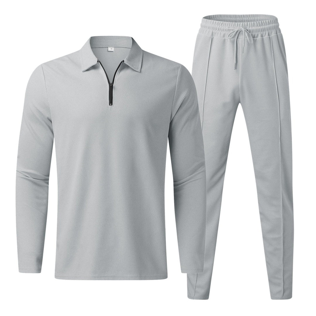 Sportief heren lichtgewicht trainingspak set, ademend en comfortabel. Ideaal voor training of ontspanning.