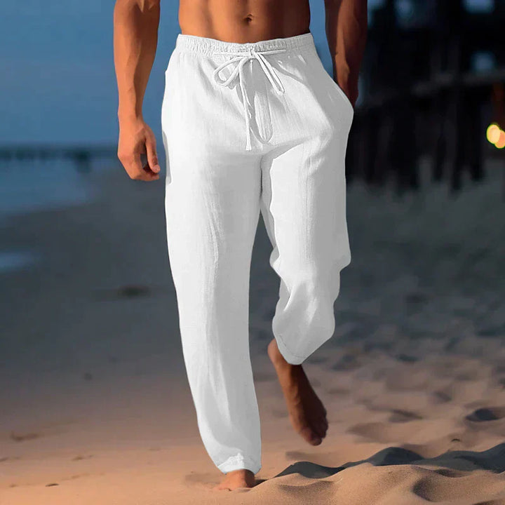 Stijlvolle, elastische linnen broek voor heren, perfect voor warme dagen