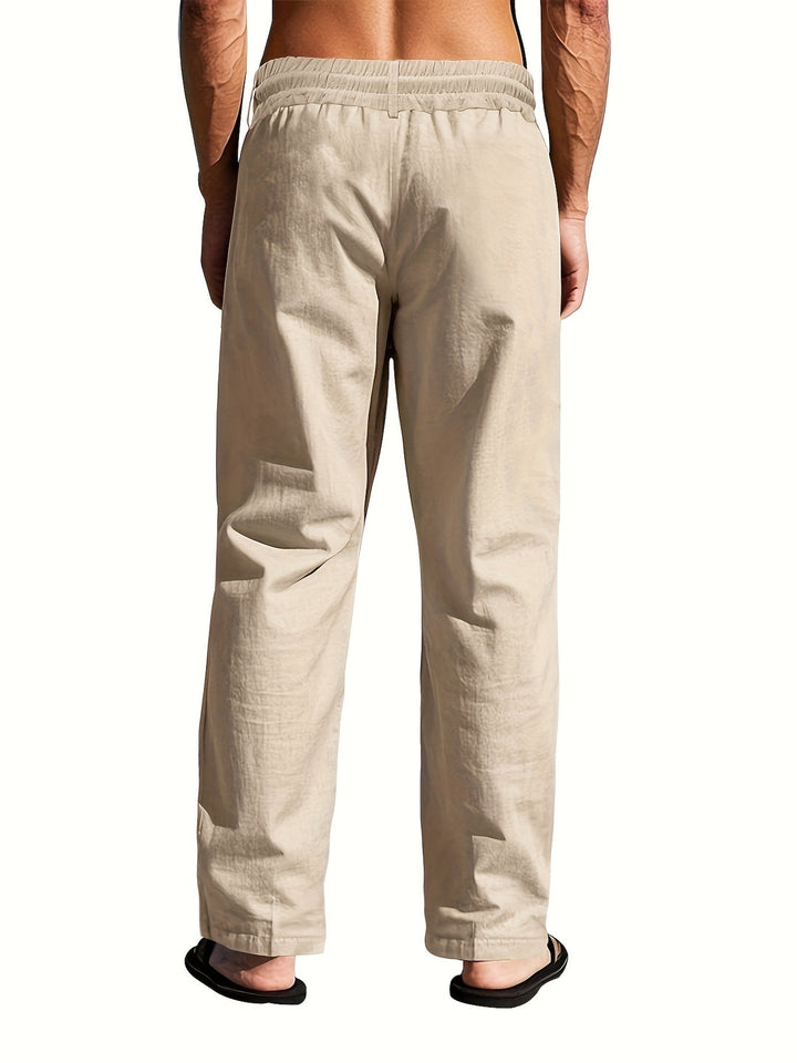 Zomerse herenbroek van linnen, lichtgewicht en ademend, uitermate comfortabel voor elke casual gelegenheid.