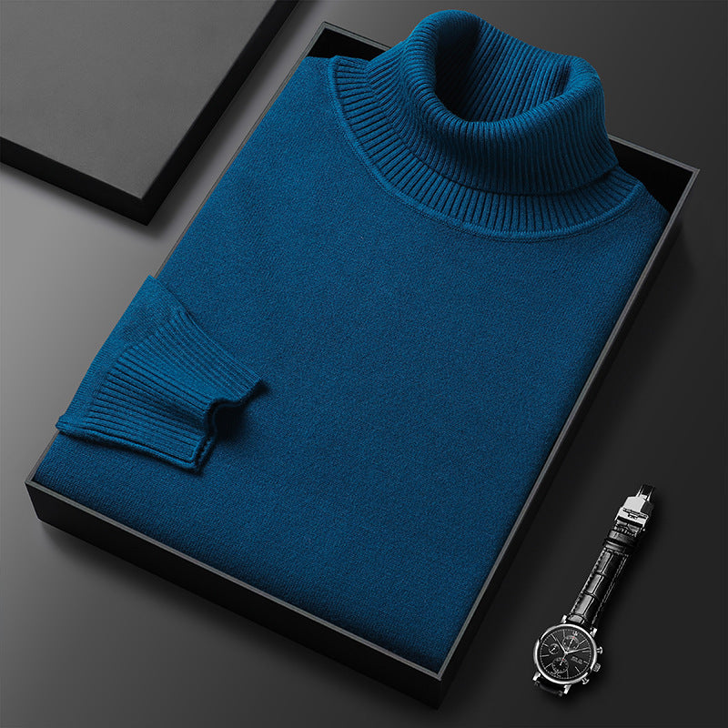 Herenmode: comfortabele gebreide coltrui in een tijdloze kleur, perfect voor elke gelegenheid.