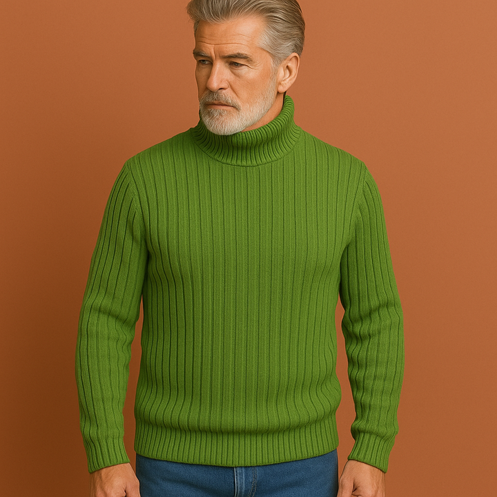 Zachte merinoswol heren coltrui voor warm en ademend comfort in de winter.