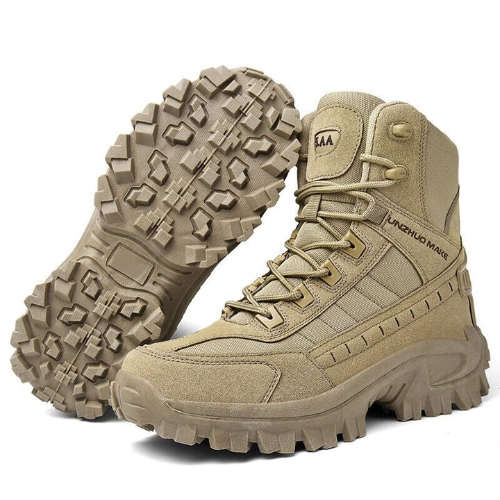 Duurzame heren outdoorlaarzen, waterdicht en militair design, perfect voor werk.