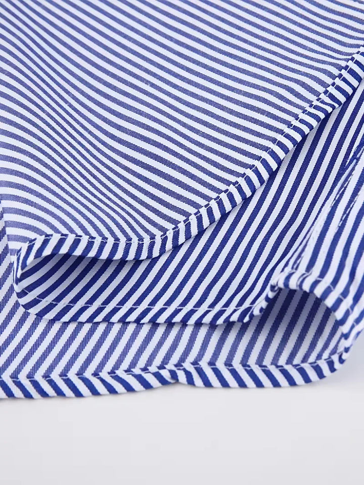 Exclusief herenoverhemd met mandarijnkraag en Franse manchetten, regular fit, voor de moderne man.