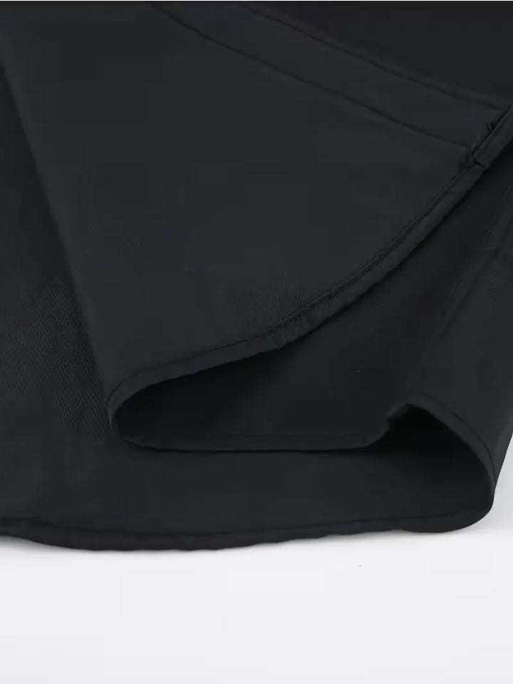 Stijlvol herenoverhemd voor kantoorkleding, voorzien van mandarijnkraag en elegante Franse manchetten.