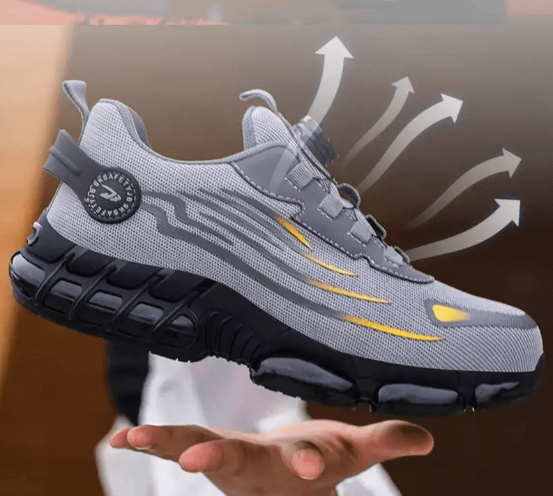 Orion heren veiligheidsschoenen voor zakelijk gebruik. Comfortabele en beschermende werkschoenen met orthopedische ondersteuning.