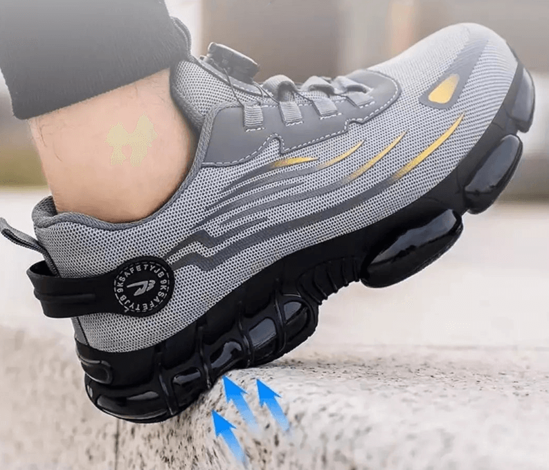 Antislip en lekbestendige Orion heren werkschoenen. Bieden superieure bescherming en orthopedisch comfort in industriële omgevingen.