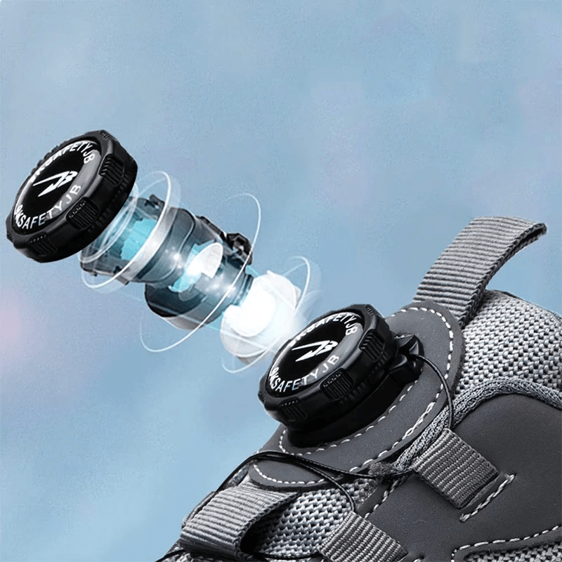 Heren Orion veiligheidsschoenen met anti-vermoeidheid. Ideaal voor professionals, lichtgewicht en orthopedisch voor langdurig comfort.
