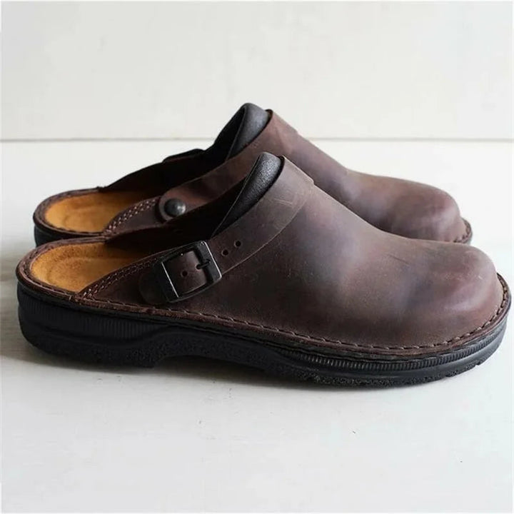 Heren orthopedische clogs met drukverlichting voor maximaal voetcomfort en stabiliteit. Gezonde herenschoenen.