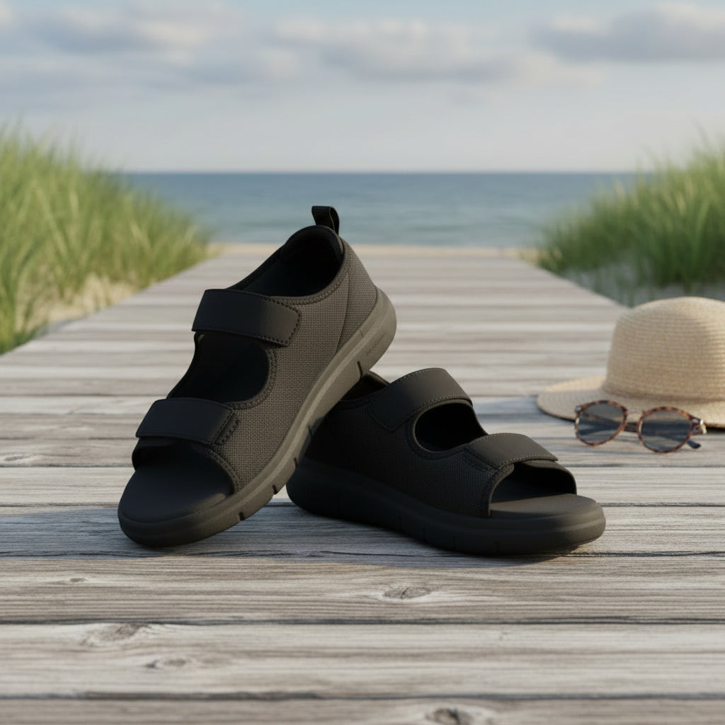 Verstelbare heren wandelsandalen voor actieve mannen, bieden pijnverlichting en antislip grip op elk terrein.