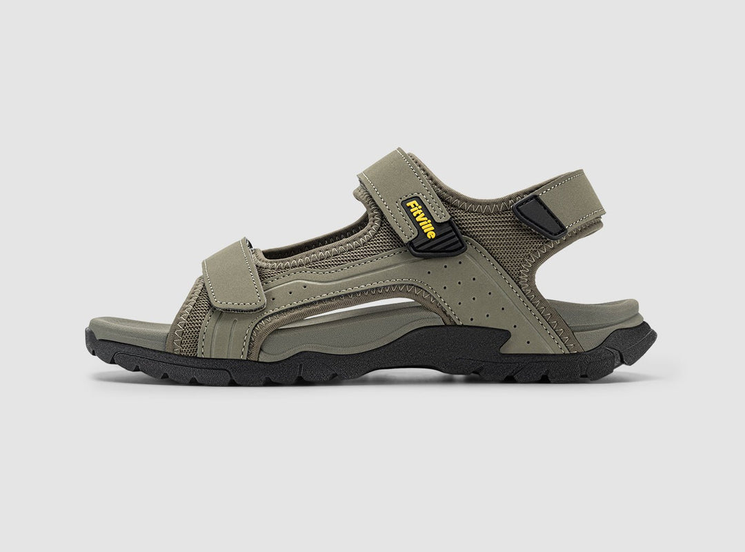 Heren sandaal Yona Vistride V2 in zwarte kleur, combineert comfort met een zomerse look.