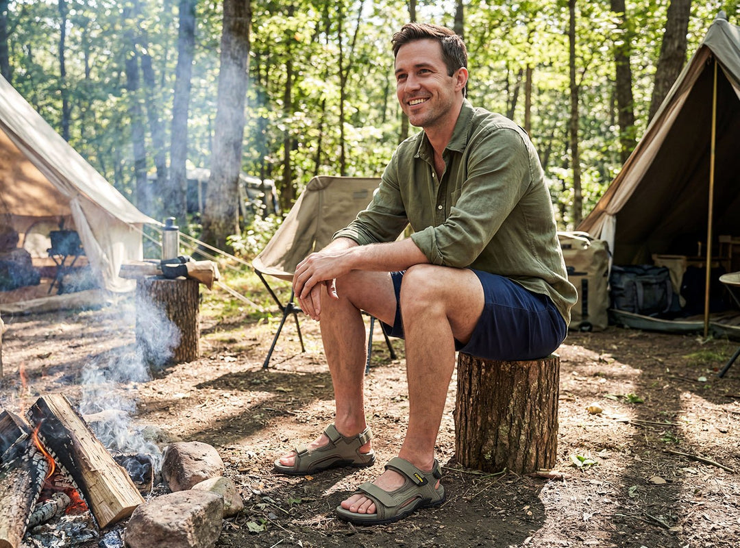 Comfortabele heren sandaal Yona voor voetverzorging, ademend en antislip voor de zomer.