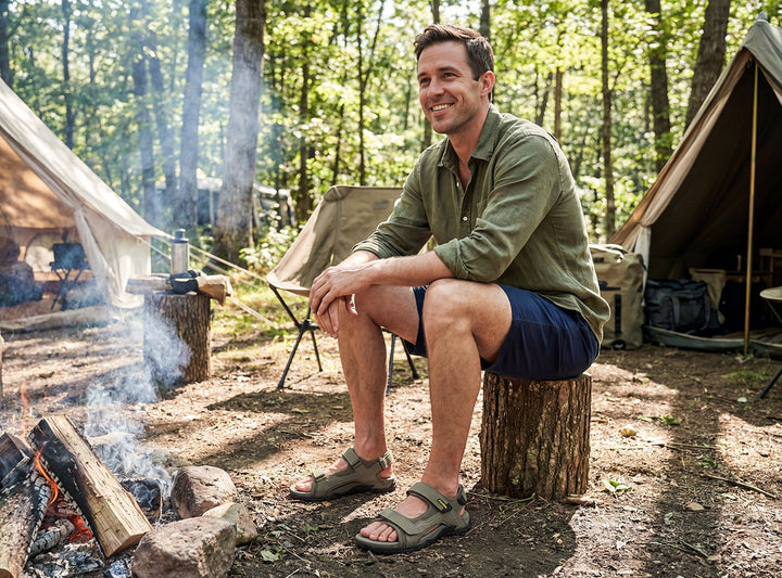 Comfortabele heren sandaal Yona voor voetverzorging, ademend en antislip voor de zomer.