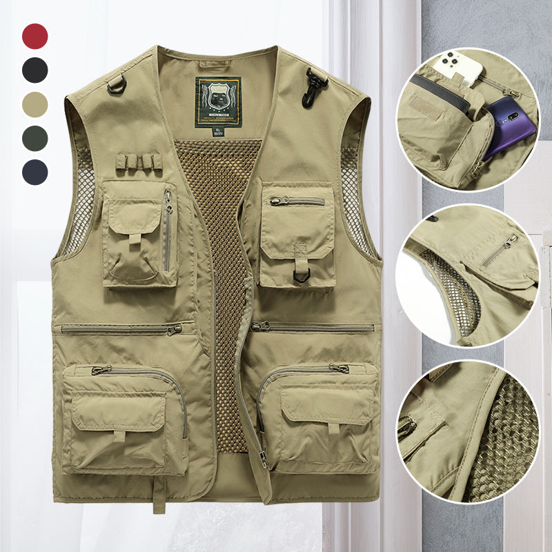 Praktische heren bodywarmer voor actieve outdoor activiteiten, lichtgewicht en ademend, lente/herfst.