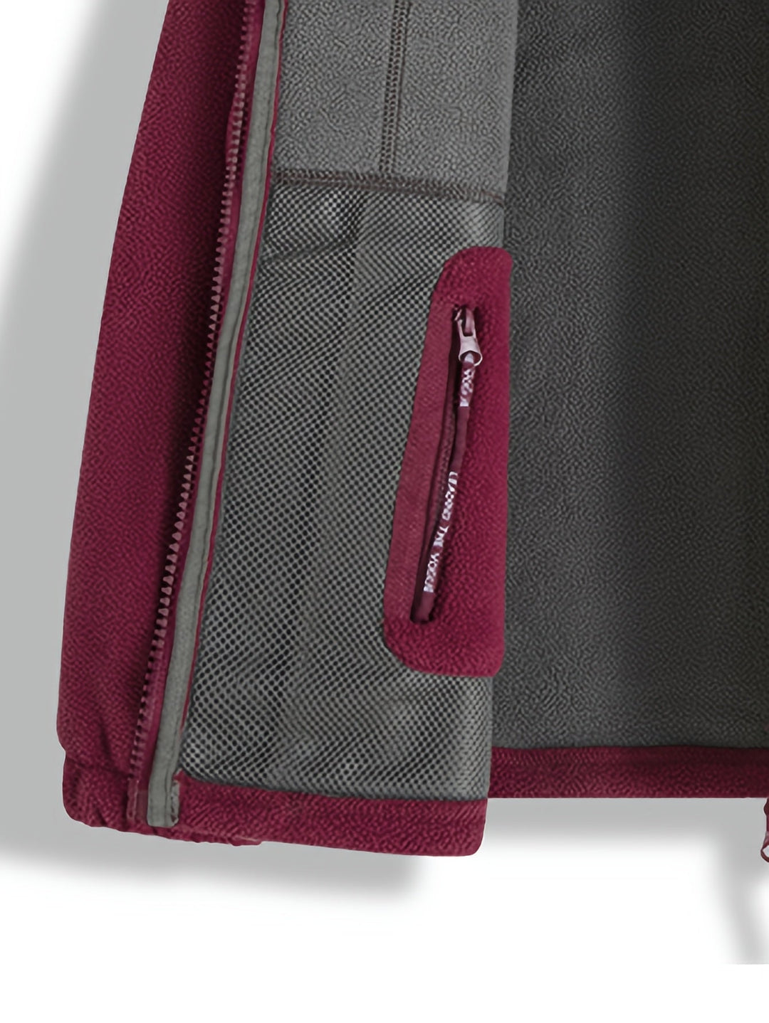 "Heren outdoor fleecejack, warm en winddicht, met hoge kraag. Perfect voor herfst en winteractiviteiten."