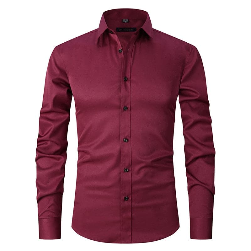 Achterkant comfortabel heren overhemd, perfecte pasvorm voor mannen, stijlvol en veelzijdig.