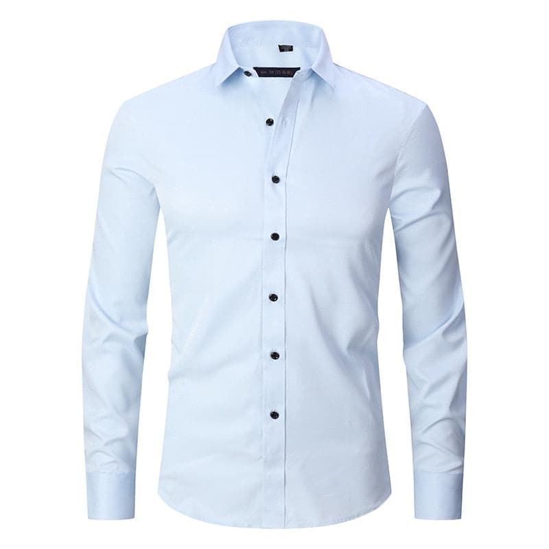 Detail van comfortabel heren overhemd stof, stijlvol, ademend en duurzaam voor mannenkleding.