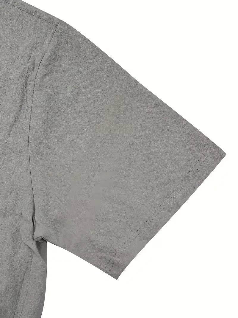 Gestreepte heren overhemd korte mouw met borstzak. Stijlvol en casual voor de zomer.