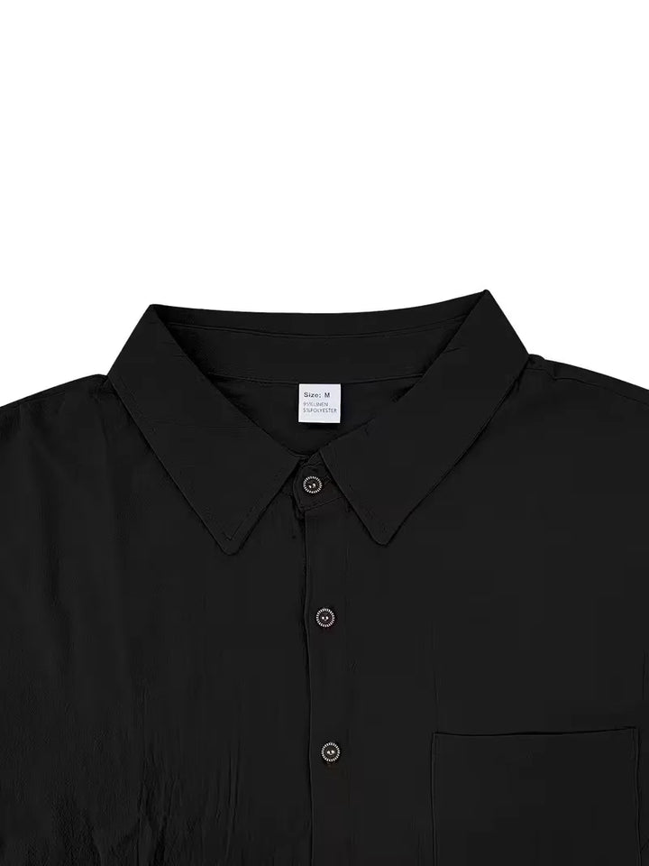 Heren overhemd korte mouw met borstzak in een neutrale kleur. Perfect voor elke zomerse gelegenheid.