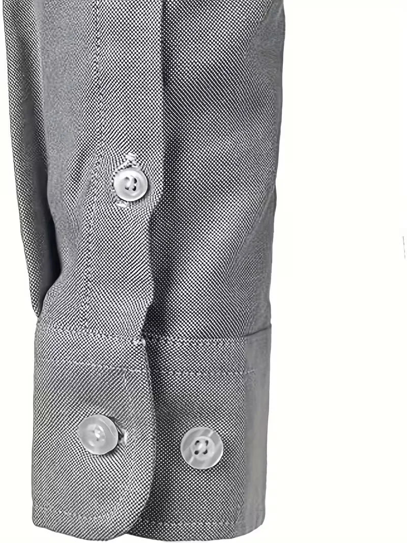 Heren button-down overhemd met mandarijnkraag, comfortabel en stijlvol.