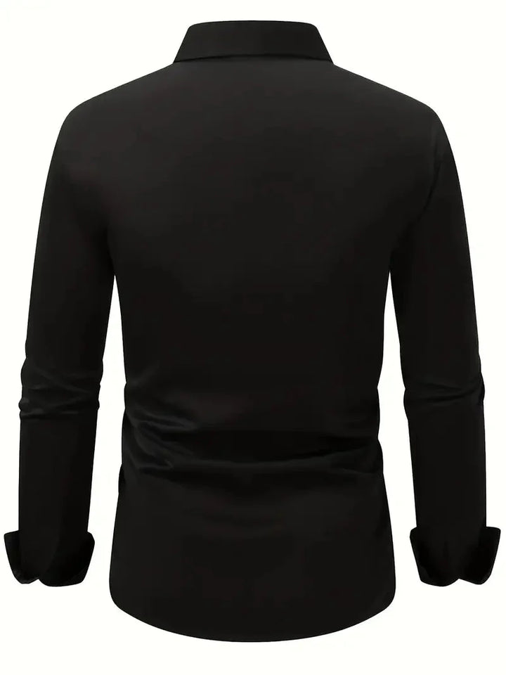 Hoogwaardig heren overhemd slim fit, lange mouwen, kentkraag, duurzame kwaliteit en pasvorm.