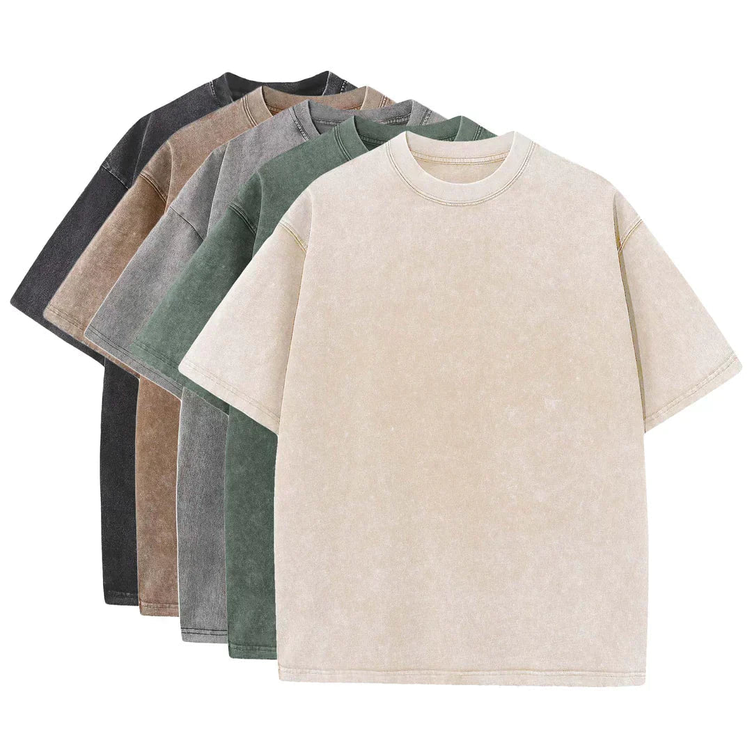 Heren oversized T-shirt 5-pack. Comfortabele, losse pasvorm voor dagelijkse casual kleding. Veelzijdig en modieus.