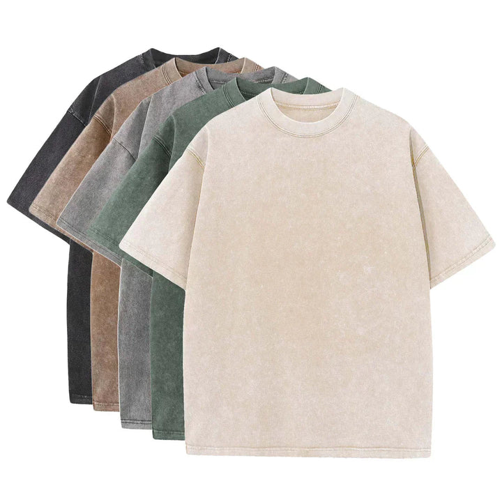 Heren oversized T-shirt 5-pack. Comfortabele, losse pasvorm voor dagelijkse casual kleding. Veelzijdig en modieus.