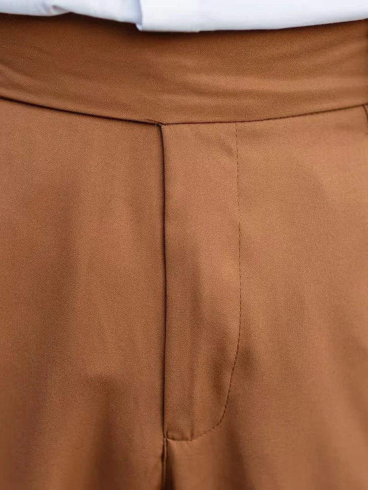 Comfortabele smart casual heren pantalon, rechte pijpen, veelzijdig voor zomer.