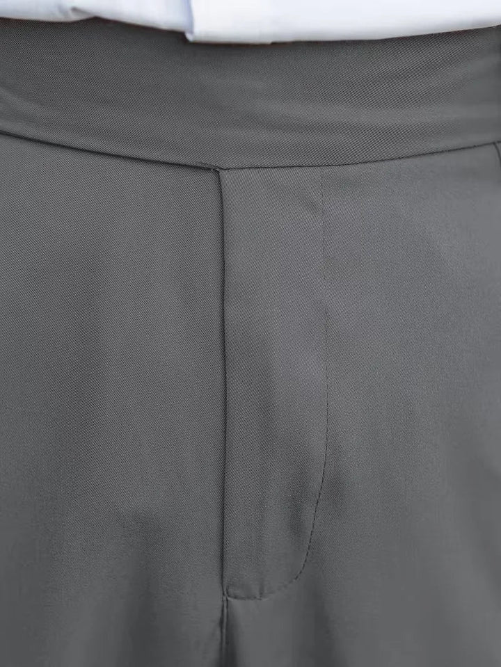 Zakelijk casual heren pantalon rechte pijpen, comfortabel, perfect voor werk.