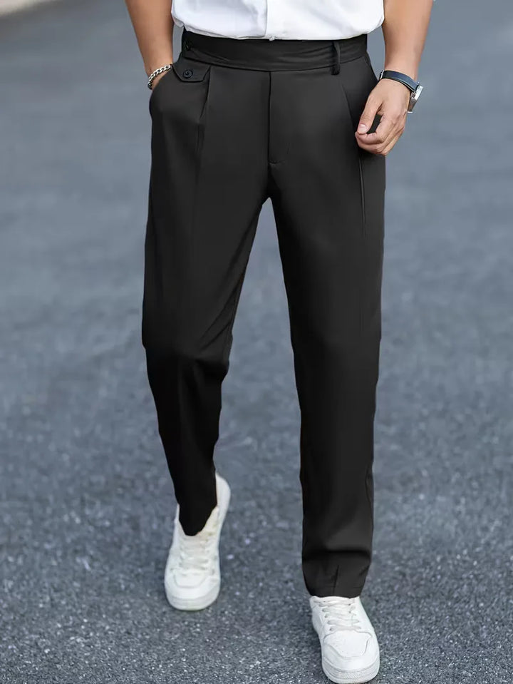 Moderne herenpantalons met rechte pijpen, smart casual voor dagelijks gebruik.