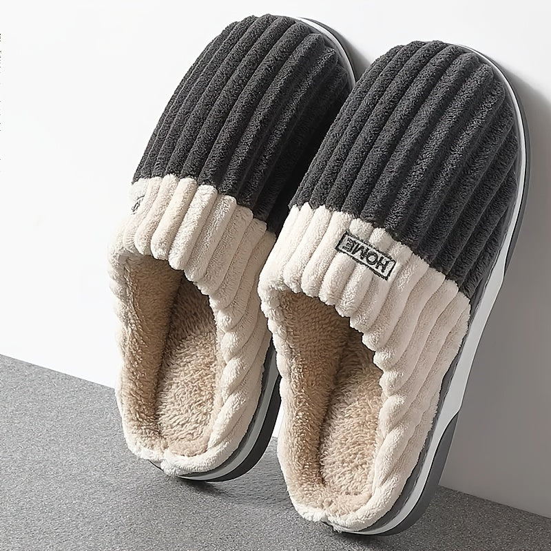 Heren pantoffels, warm en comfortabel, ideaal voor thuis. Voor gezellige winteravonden.