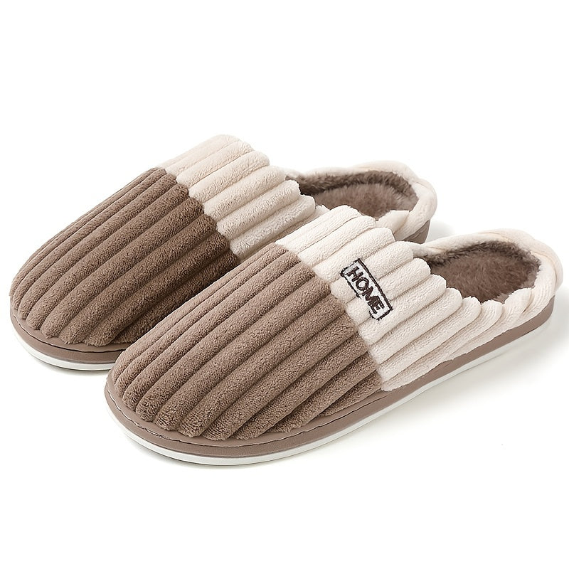 Winterse heren pantoffels, bieden optimale warmte en comfort binnenshuis.
