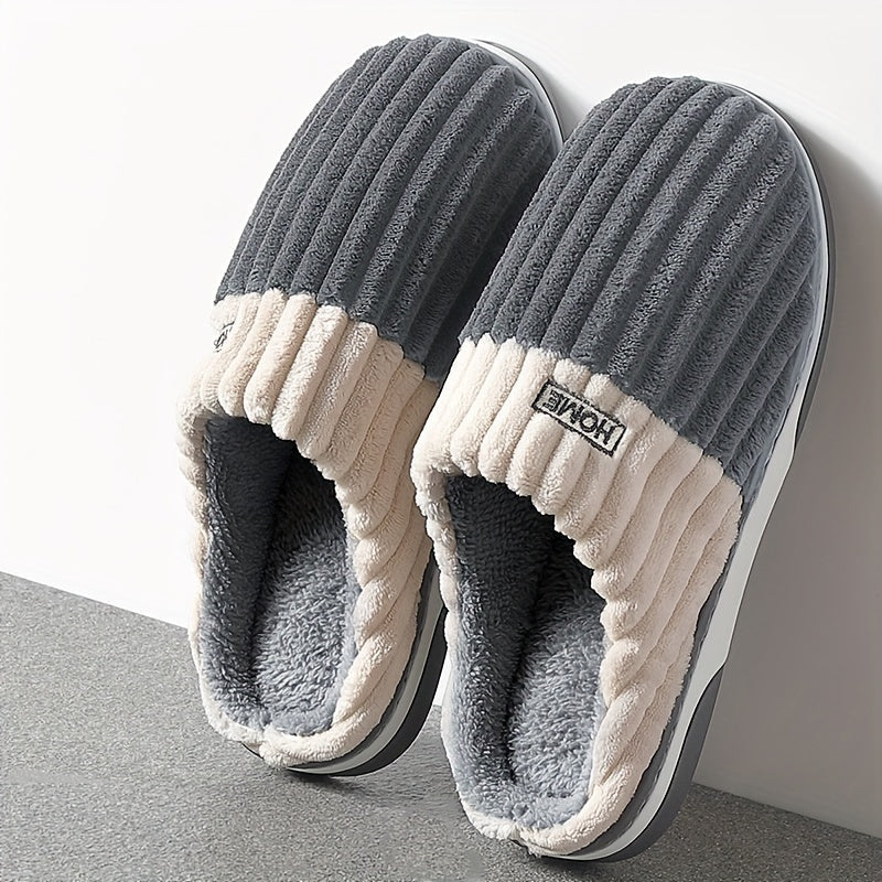 Gezellige winterpantoffels voor heren, houden voeten heerlijk warm en comfortabel.