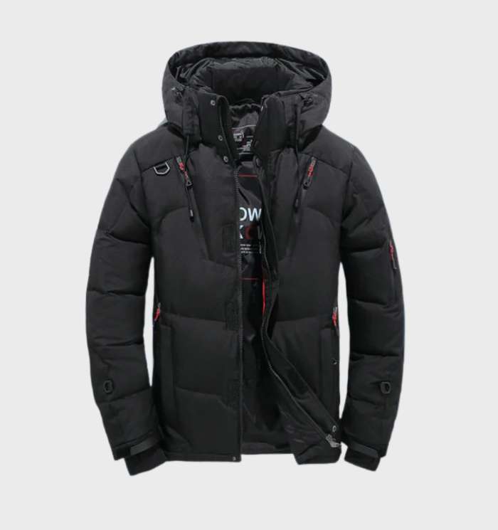 Stijlvolle warme heren parka met capuchon, perfect als winterjas voor herenmode.