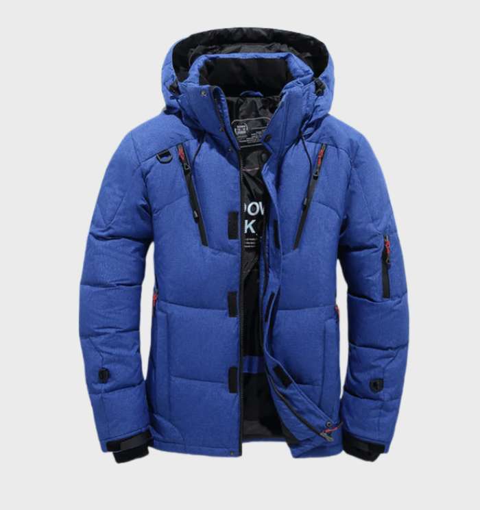 Comfortabele heren winterjas parka met capuchon, warm en waterdicht voor herfst/winter.