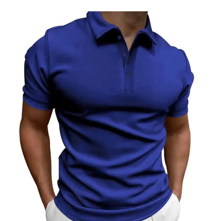 "Heren polo shirt in lichtgewicht stof, ademend en anti-pilling, slim fit ontwerp, ideaal voor warme zomerdagen."