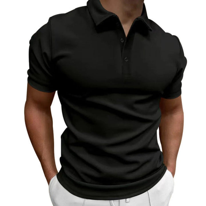 "Heren polo shirt in lichtgewicht stof, ademend en anti-pilling, slim fit ontwerp, ideaal voor warme zomerdagen."