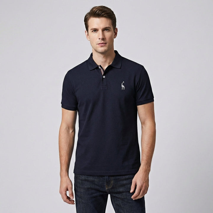 Witte heren polo t-shirt met korte mouwen, ideaal voor de zomer