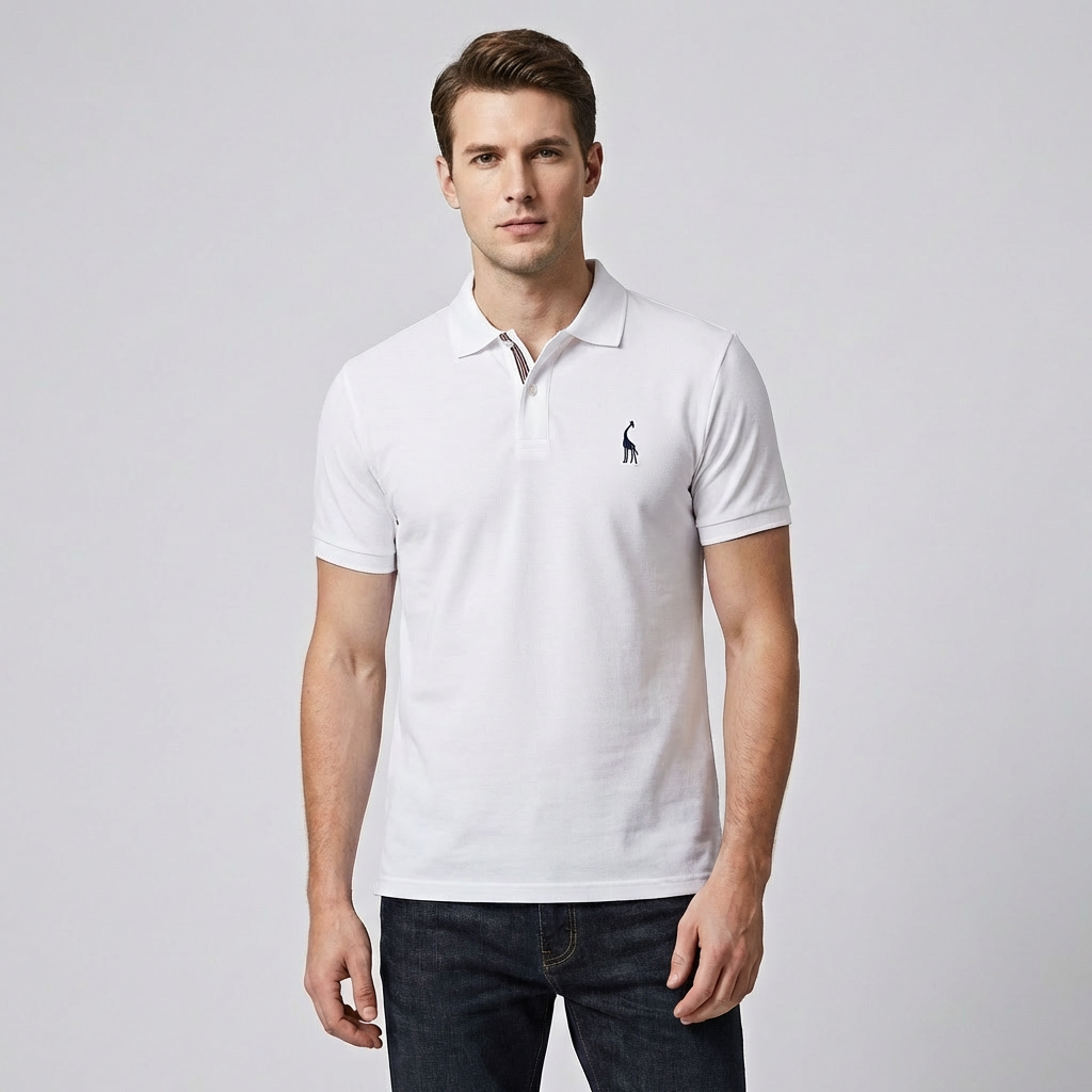 Heren poloshirt in zwarte kleur, veelzijdige herenkleding