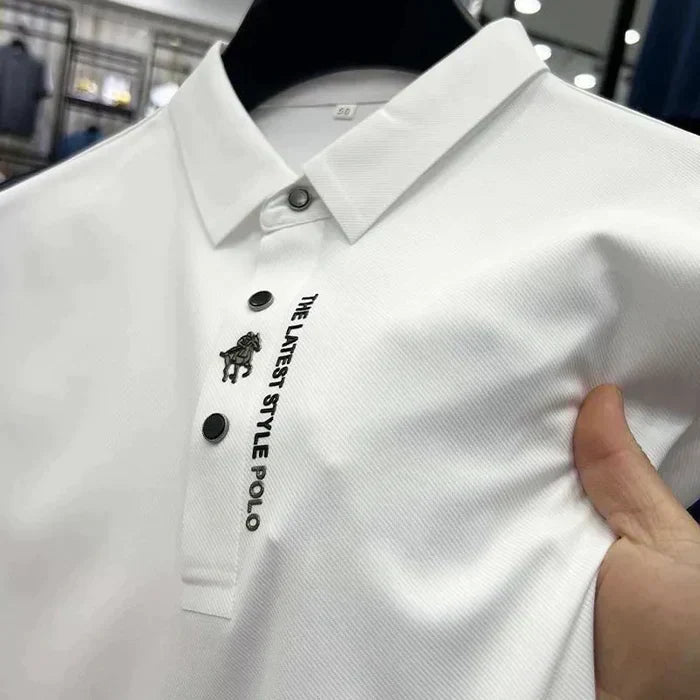 Herenkleding poloshirt: trendy herenpolo in moderne kleur, essentieel voor lente & zomer herenkleding.