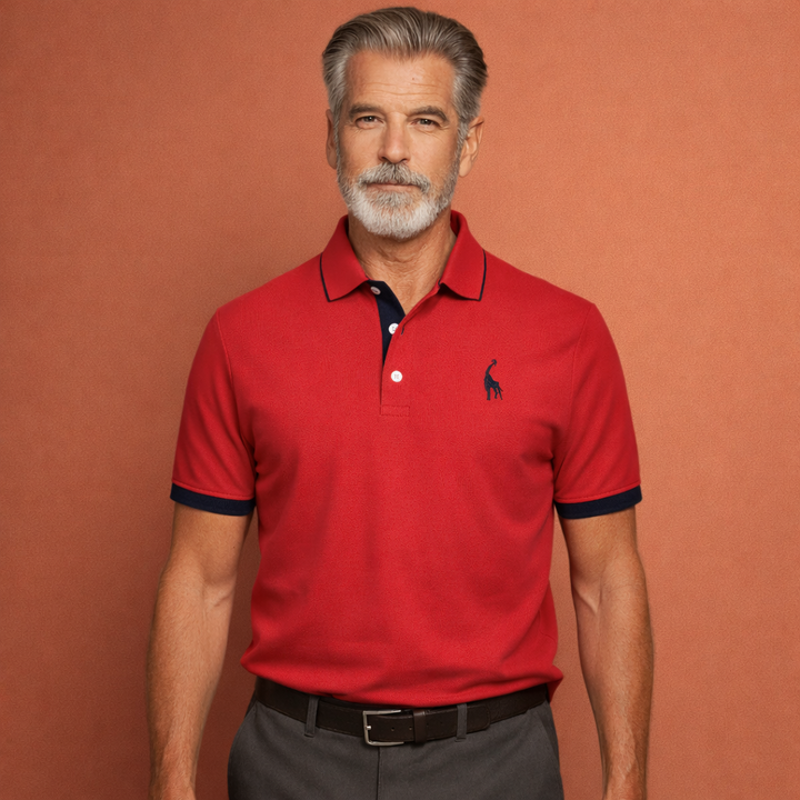 Stijlvol heren poloshirt met klassieke kraag voor een tijdloze look. Comfortabele pasvorm, dagelijks draagbaar.