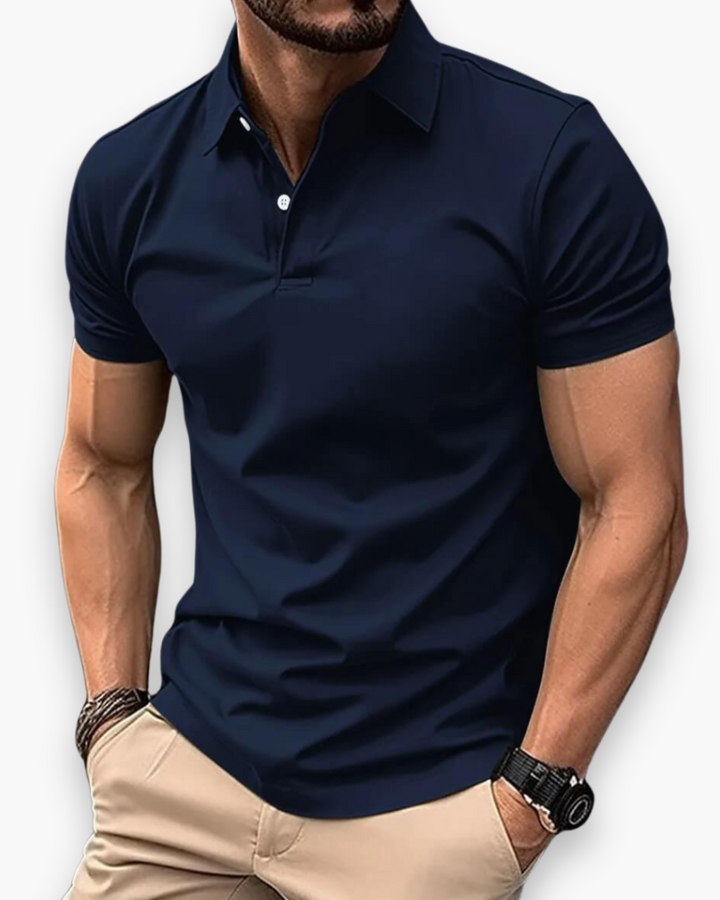Stijlvol heren poloshirt, korte mouw, met een comfortabele pasvorm voor elke casual gelegenheid.