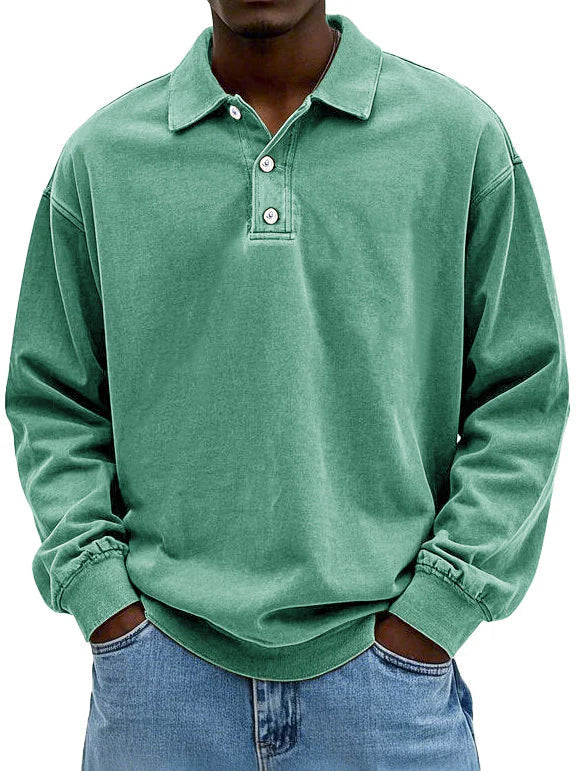 Veelzijdig heren poloshirt met lange mouwen en klassieke kraag. Perfect voor een stijlvolle, tijdloze heren outfit.