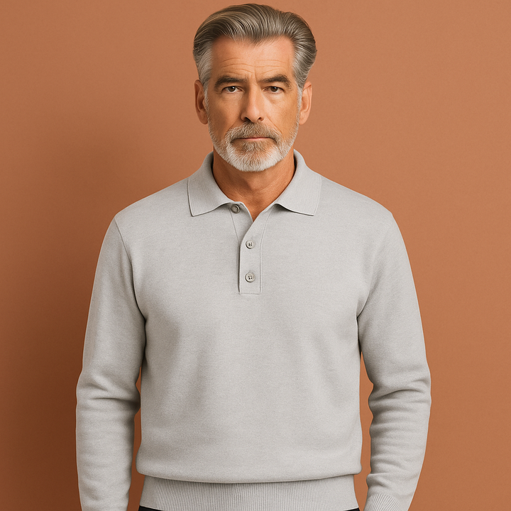 Groene heren polotrui met lange mouwen, moderne casual sweater, ideaal voor veelzijdige outfits.