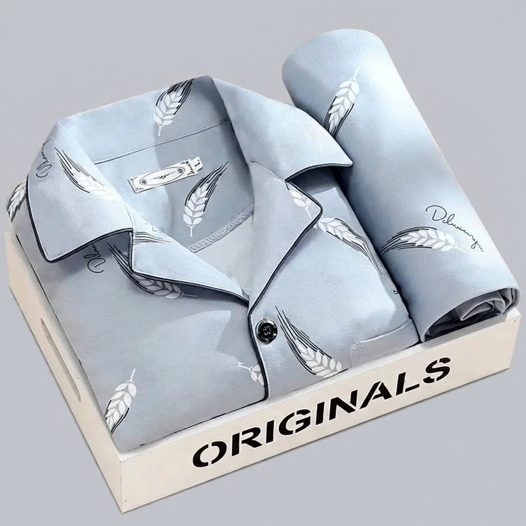 Comfortabele grijze heren pyjama set, perfect cadeau voor de man