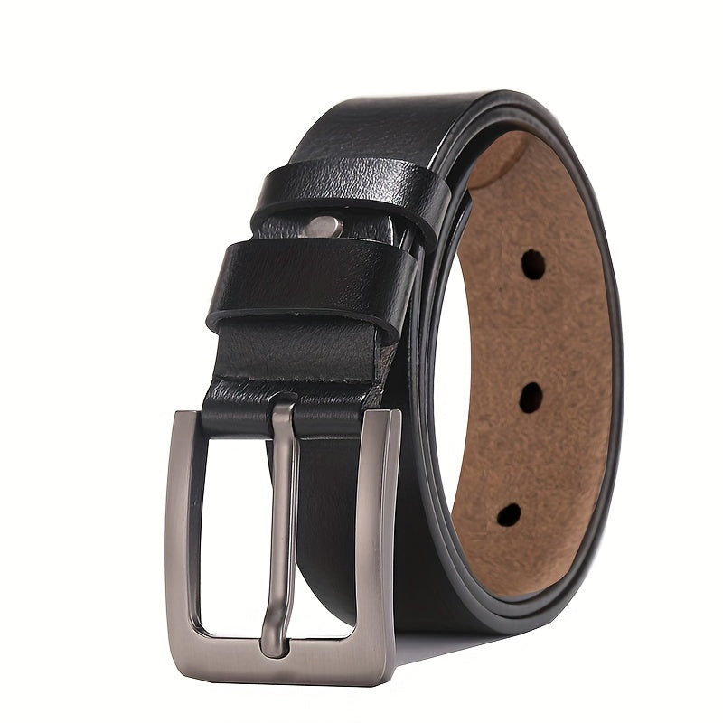 Heren riem met stijlvolle pin-gesp en unieke patina afwerking. Duurzaam en verstelbaar modeaccessoire voor mannen.
