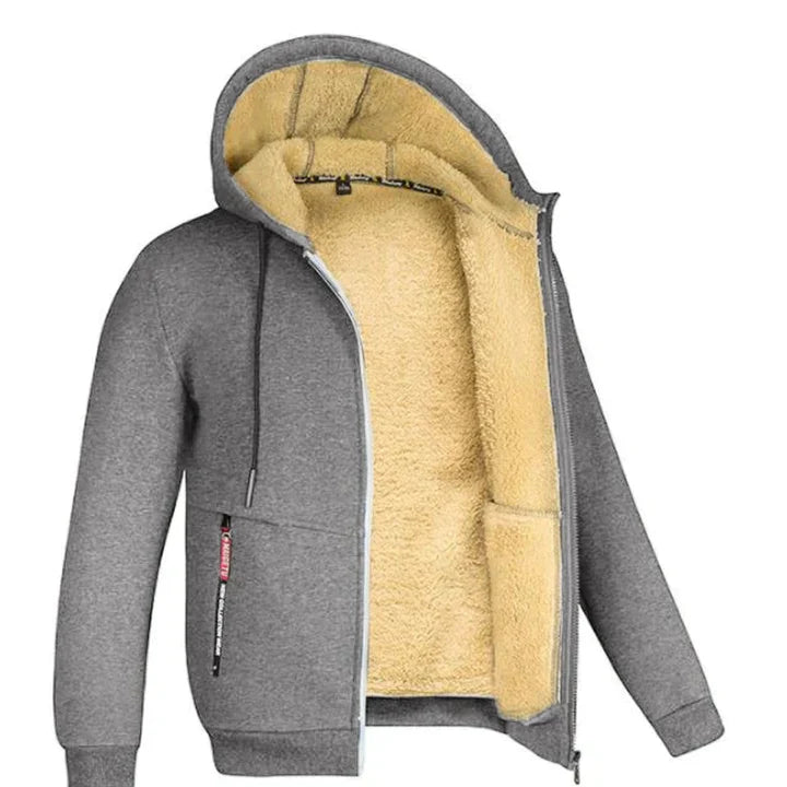 Duurzame heren hoodie met stevige rits en capuchon, perfect voor dagelijkse casual look.