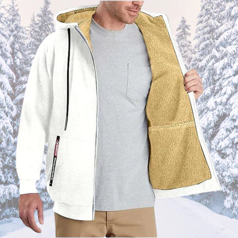 Casual heren rits hoodie, regular fit, ideaal voor dagelijks gebruik in herfst en winter.