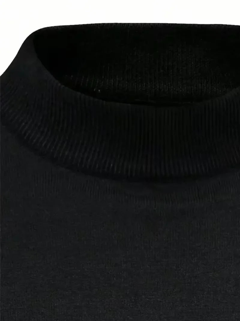 Casual heren trui met rolkraag, verkrijgbaar in diverse effen kleuren. Essentiële warme herenkleding.