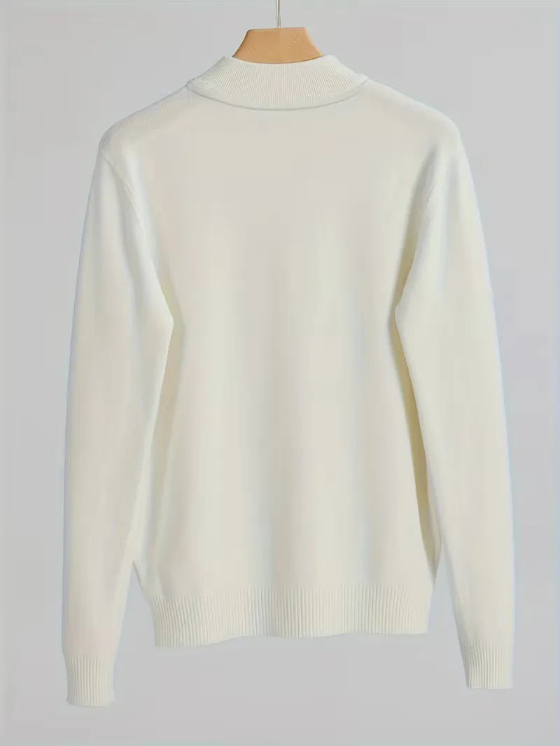 Heren rolkraag trui met lange mouwen, perfect voor een casual of smart-casual winterlook. Modieus en warm.
